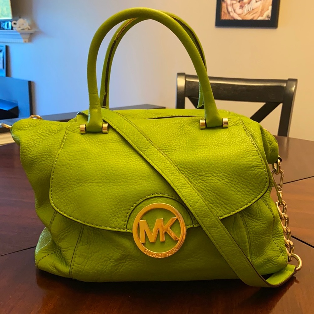 Michael Kors green handbag